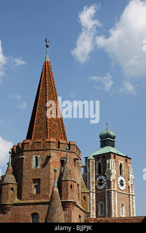 Münster, Kreuztor Tor, Ingolstadt, Bayern, Deutschland, Europa Stockfoto