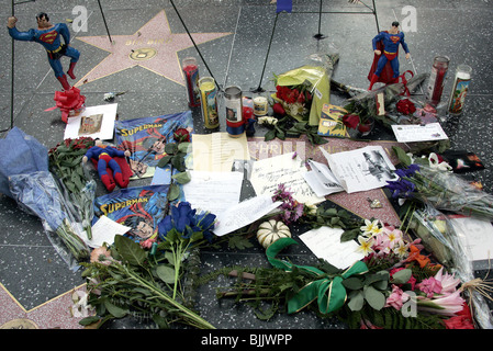 CHRISTOPHER REEVE WLAK OF FAME STAR CHRISTOPHER REEVE WALK OF FAME HOLLYWOOD WALK OF FAME HOLLYWOOD LOS ANGELES USA 11 Oktobe Stockfoto