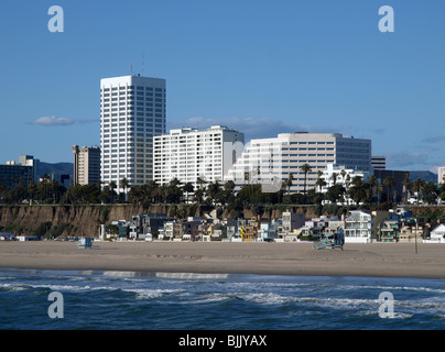 Southern California coastal Leben. Berühmten Strand von Santa Monica. Stockfoto