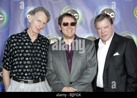 RENE AUBERJONOIS JAMES SPADER & WILLIAM SHATNER ABC TV Presse TOUR Sommerfest der Abtei WEST HOLLYWOOD LA USA 27. Juli 2005 Stockfoto