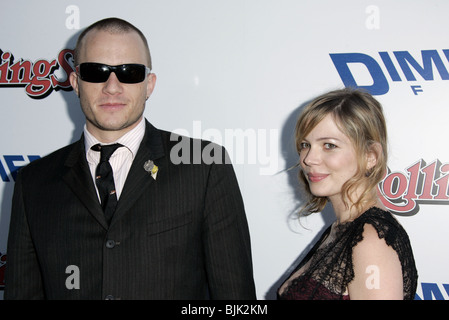 HEATH LEDGER & MICHELLE WILLIAMS BROTHERS GRIMM FILM PREMI DIRECTORS GUILD OF AMERICA HOLLWOOD LA USA 8. August 2005 Stockfoto