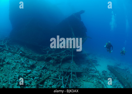 Das Wrack der Ghiannis D vor der Küste von Ägypten, Rotes Meer. Stockfoto