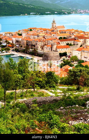 Korčula Stadt [Korcula] Insel Craotia Stockfoto