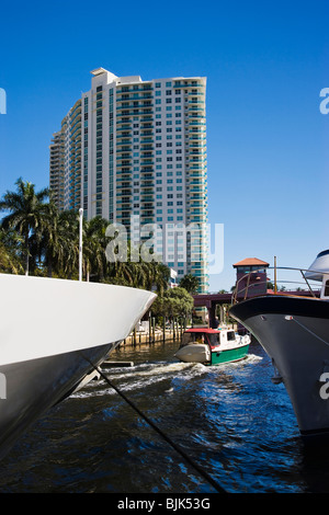 Boote in ft. Lauderdale River Front, Florida, USA Stockfoto