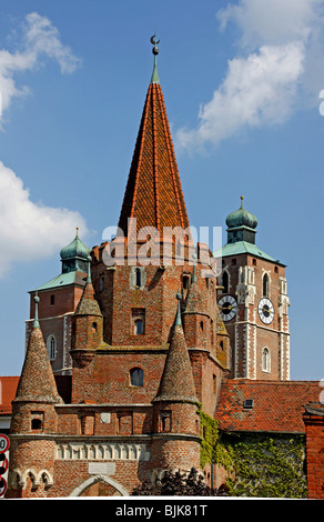 Kreuztor Tor, Wahrzeichen, Ingolstadt, Bayern, Deutschland, Europa Stockfoto