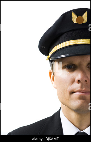 Closeup Querschnitt männliche pilot Stockfoto