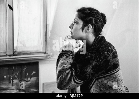 Junge Frau, Student, DDR, DDR, Europa, ca. 1986 Stockfoto