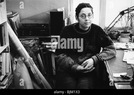 Junge Frau, Student, Ost-Deutschland, Europa, ca. 1986 Stockfoto