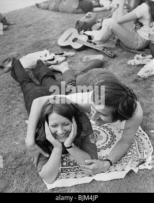 Junge Menschen bei den Weltfestspielen in Berlin, DDR, Europa, 1973 Stockfoto