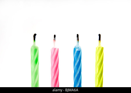 Geburtstagskerzen Stockfoto