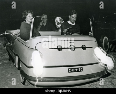 MARIA CALLAS mit Aristotle Onassis auf Rücksitz ihres Autos Stockfoto