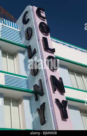 Das Colony Hotel 736 Ocean Drive, Miami Beach, Florida, USA Stockfoto