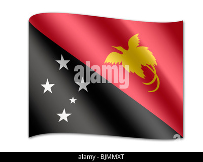 Flagge von Papua-Neu-Guinea Stockfoto