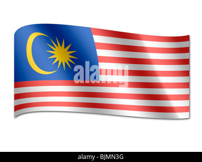 Flagge von Malaysia Stockfoto