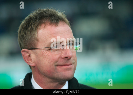 Ralf Rangnick, Trainer des Bundesliga Fussball Team TSG 1899 Hoffenheim, Sinsheim, Baden-Württemberg, Deutschland, Europa Stockfoto