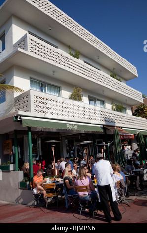 News Cafe 800 Ocean Drive, Miami Beach, Florida, USA Stockfoto