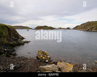 Blick auf Handa Insel von Scourie, Hochland Stockfoto