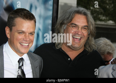 MATT DAMON & PAUL GREENGRASS das BOURNE ULTIMATUM Welt PREMIERE ARCLIGHT HOLLYWOOD LOS ANGELES USA 25. Juli 2007 Stockfoto