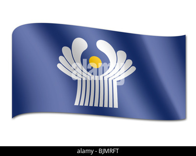 Flagge des Commonwealth der unabhängiger Staaten, GUS Stockfoto