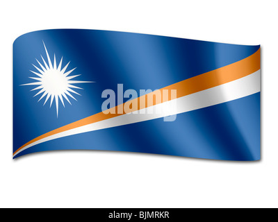 Flagge der Marshall Islands Stockfoto