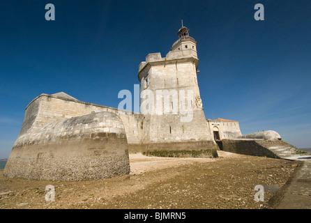 Fort Louvois bei Ebbe, Pointe du Chapus, Charente-Maritime, Frankreich. Stockfoto