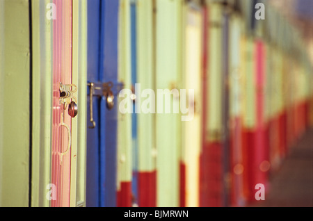 Strandhütten, Hove, East Sussex, UK Stockfoto