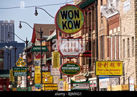 Wentworth Avenue, Chinatown. Chicago, Illinois Stockfoto