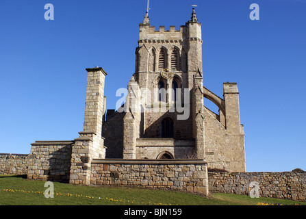 St Hilda mittelalterliche Alte Kirche Landspitze Hartlepool, England Stockfoto