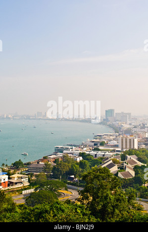 Blick auf Pattaya die Stadt aus der Vogelperspektive Stockfoto