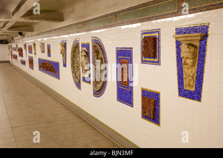 U-Bahn-Station Brooklyn Museum in NYC Stockfoto