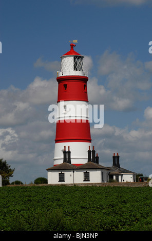 Happisburgh Leuchtturm an der Küste North Norfolk erbaut 1790, ist der einzige unabhängig betriebene Leuchtturm in Großbritannien Stockfoto