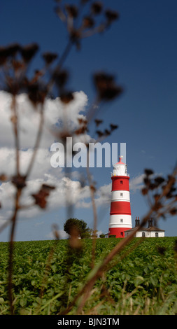 Happisburgh Leuchtturm an der Küste North Norfolk erbaut 1790, ist der einzige unabhängig betriebene Leuchtturm in Großbritannien Stockfoto