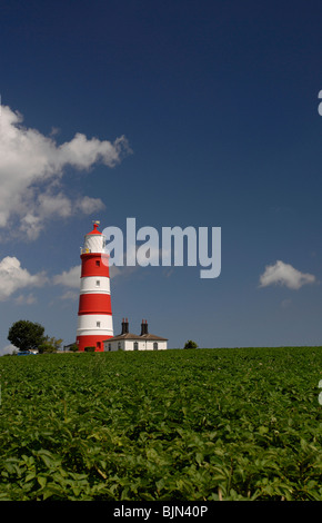 Happisburgh Leuchtturm an der Küste North Norfolk erbaut 1790, ist der einzige unabhängig betriebene Leuchtturm in Großbritannien Stockfoto