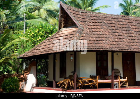 Außen ein Homestay-Resort - Allepey, Kerala, Indien Stockfoto