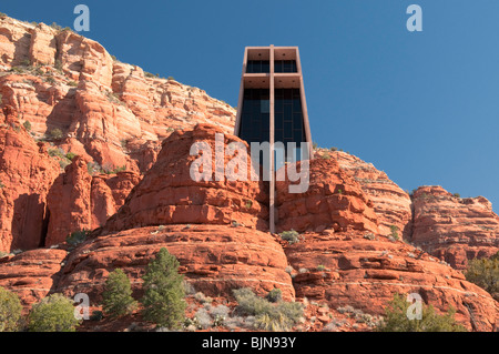 Die Kirche des Heiligen Kreuzes gebaut in den Felsen bei Sedona, Arizona Stockfoto