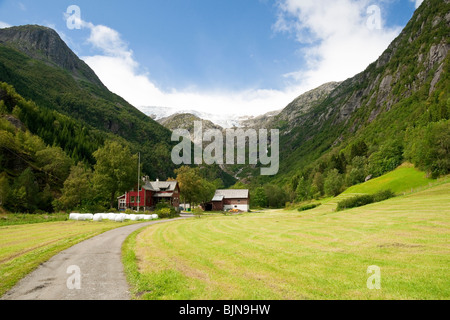 Folgefonna, der 3. größte Gletscher in Norwegen. Stockfoto