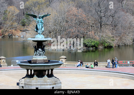 Bethesda-Brunnen / Terrasse Central Park in Manhattan, New York City Stockfoto