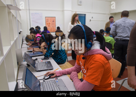 Technologie-nach der Schule-Mathematik-Programm in Brooklyn in New York Stockfoto