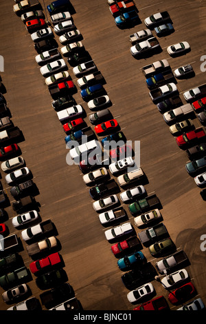 Luftaufnahme des Autos geparkt Las Vegas, Nevada Stockfoto