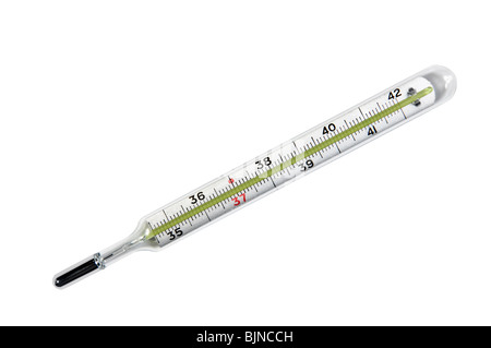 Medizinische Thermometer isoliert auf weißem Hintergrund. Stockfoto