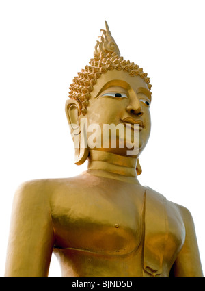 Buddha-Statue isoliert auf weiss Stockfoto