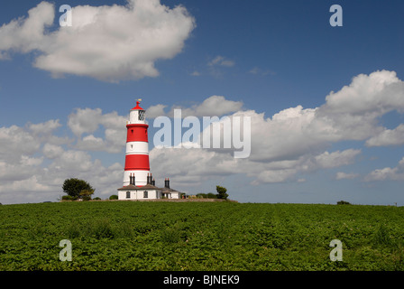 Happisburgh Leuchtturm an der Küste North Norfolk erbaut 1790, ist der einzige unabhängig betriebene Leuchtturm in Großbritannien Stockfoto