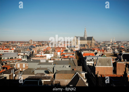 St. Bavo-Kirche auf dem Grote Markt in Haarlem Holland Stockfoto