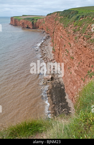 Beeindruckende Süd Küste von Devon an Kohle Strand nahe Budleigh Salterton Stockfoto