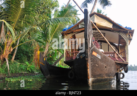Die Ruhe und Schönheit auf den Backwaters von Kerala in Indien Stockfoto