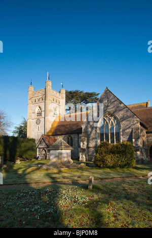 Kirche St Mary the Virgin in Hambleden Dorf in der Nähe von Henley on Thames, Oxfordshire, Vereinigtes Königreich Stockfoto