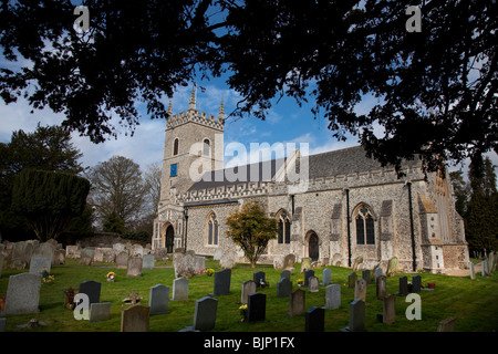 St Leonard's Kirche, Horringer Stockfoto