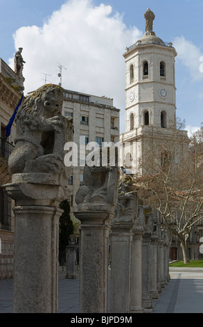 Architektur der Renaissance vom Architekten Juan de Herrera in der Kathedrale Denkmal der Stadt Valladolid, Kastilien und Leon, Spanien, Europa Stockfoto