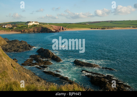 14. Oktober 2008. Thurlestone, Devon, England. Blick auf das Meer rund um South Milton Sands von Thurlestone in der South Hams Devon. Stockfoto