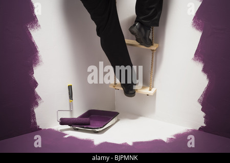 Mann ein Aufstieg Stockfoto